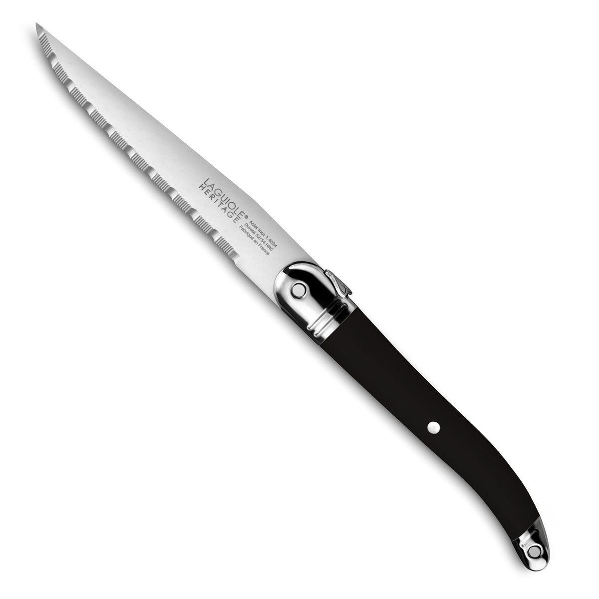 Laguiole Heritage® Steak Knives - Access Series - Black Handle - Set of 6