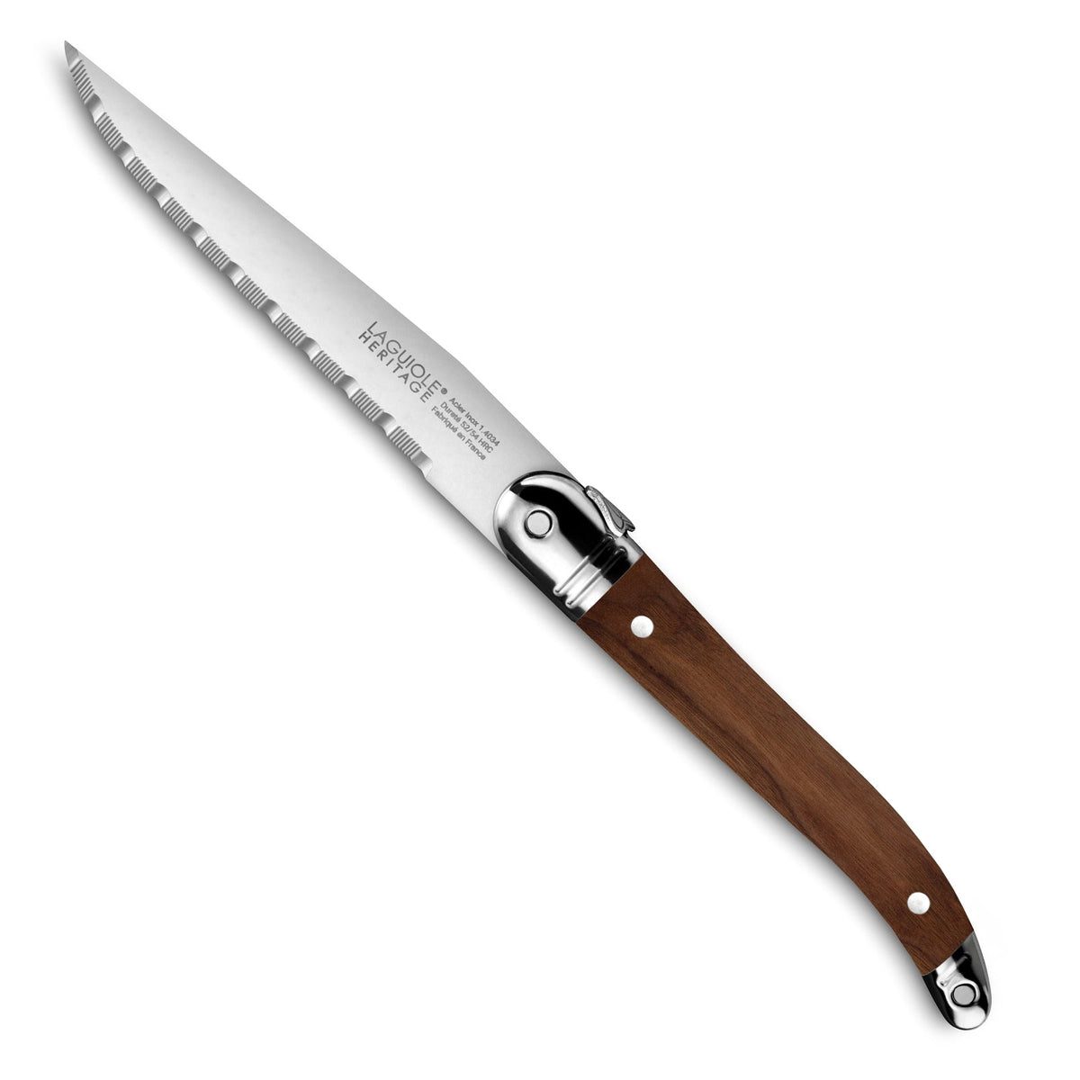 Laguiole Heritage® Steak Knives - Access Series - Dark Wood Handle - Set of 6